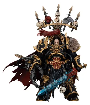 Productafbeelding van Warhammer 40.000 actiefiguur: Black Legion Abaddon the Despoiler met Drach'nyen en Talo, 16 cm