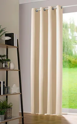 Produktbild von heimtexland ® Verdunkelungsvorhang Thermogardine Verdunkelungsgardine Ösenschal Deko Vorhang Blickdicht verdunkelnd Kälteschutz Sonnenschutz Typ139 creme
