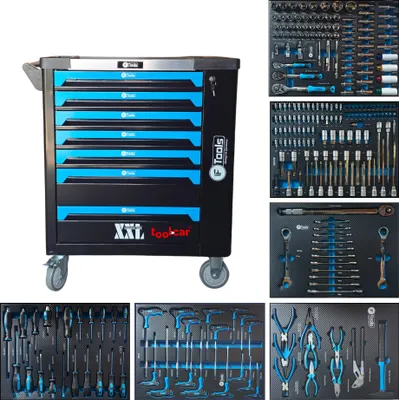 Immagine prodotto di Toolcar F-Tools Carrello portautensili XXL Carrello da officina riempito con 6/7