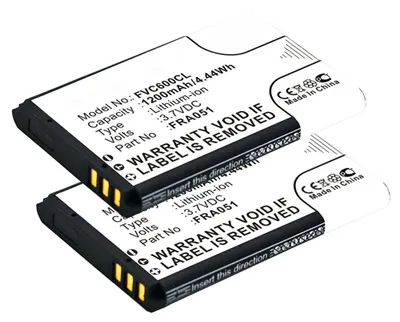 Image de CELLONIC 2x Batterie pour Téléphone sans fil Compatible avec AVM Fritz!Fon C6, C6 DECT, 312BAT026 - (1200mAh, 3.7V)