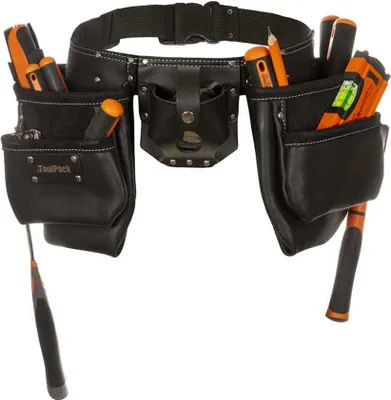 Produktbild von Toolpack Werkzeug-Gürtel mit 2 Taschen aus Leder Industrial 366.000