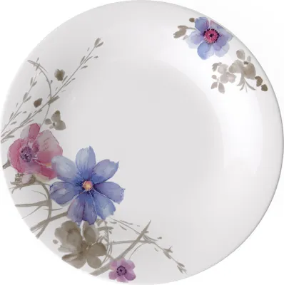 Zdjęcie produktu dla Villeroy & Boch Mariefleur Gris Basic, Talerz śniadaniowy, Okrągły, Porcelana, Wielobarwny, Mariefleur Gris Basic, 21 cm