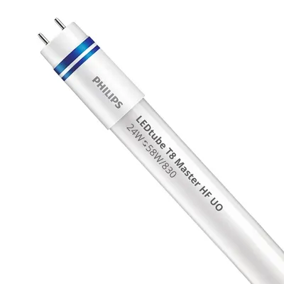 A Philips LED tube light is shown against a white background.