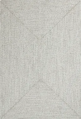 Produktbild von NYVI Teppich Braided - Wetterfest, Pflegeleicht, für Innen und Außen - Outdoorteppich Wohnteppich - 80x150 cm Rechteckig - Hellmélange