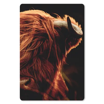 Produktbild von MuchoWow® Mauspad Mousepad Schottischer Highlander - Kuh - Hörner - Porträt - Tiere 18x27 cm - Mousepads - Maus Mat - Pad - Mausunterlage