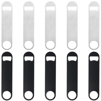 10er-Pack flache Edelstahl-Flaschenöffner, Bieröffner