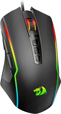 Produktbild von Redragon Gaming Maus, Gaming Mouse mit RGB und Einstellbar 8000 DPI, Maus mit 9 programmierbare Tasten und Feuertaste, RGB Gaming Maus mit ergonomisch