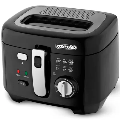 Obrázek produktu pro Mesko Home MS 4908, Fritéza, 2,5 l, Samostarný, Černá, Šedá, Knoflíky, Otočné, Samostatné