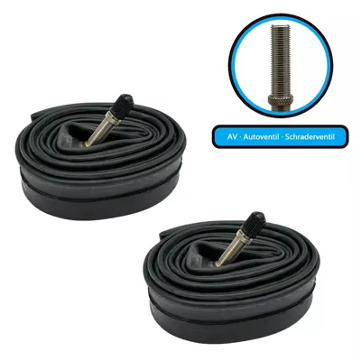 Produktbild von 2er Set Fahrradschlauch 28 Zoll 28x1,10 bis 28x1,75 Zoll (28/47-622/635) 700x28c-45c mit AV Auto-/Schraderventil