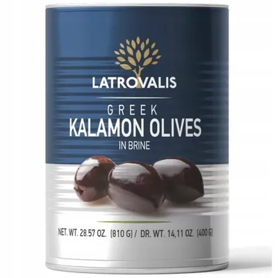 Produktbild von Latrovalis Kalamata Oliven ohne Stein 810 g – Griechische Oliven
