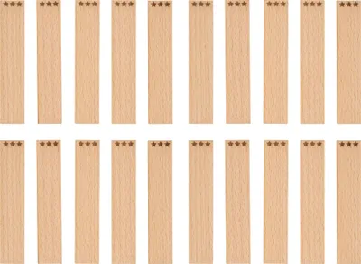 Obrázok produktu pre Drevené knôty s gravírovaním – hviezdy 100 x 20 x 1 mm, 20 kusov