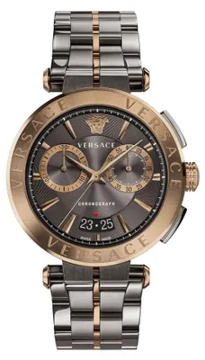 Produktbild von Versace VE1D02023 Aion Chronograph grau bronze Edelstahl Armband Uhr Herren NEU