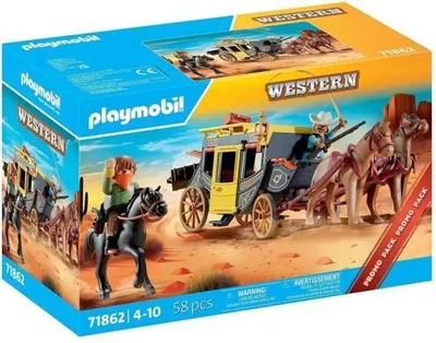 Obrázok produktu pre PLAYMOBIL Western Kutsche Überfall, Far West, Promo Packs, 58 dielov, od 14 rokov