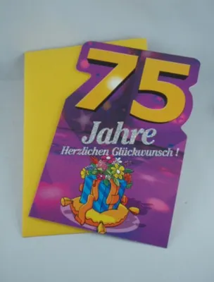 Produktbild von Hallmark - 91604 - Klappkarte, Geburtstag, 75 Jahre, mit Umschlag