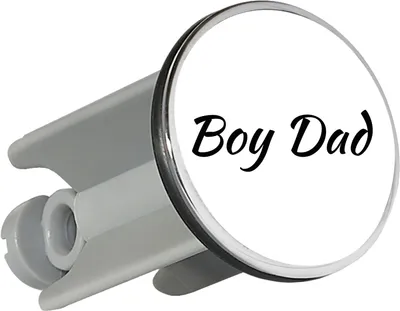 Produktbild von Huuraa Waschbeckenstöpsel Boy Dad Schriftzug 4cm höhenverstellbar Abflussstopfen Geschenkidee