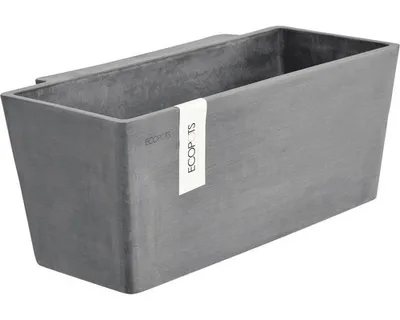 Produktbild von Blumenkasten Ecopots Manhattan Wall Kunststoff matt 35 x 17,4 x 15 cm grau