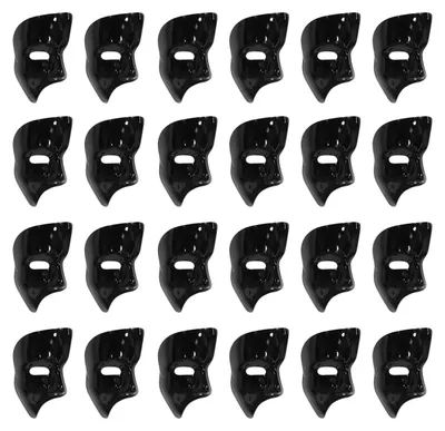Phantom-Masken, 24 Stück, Schwarz, Einheitsgröße, Kunststoff