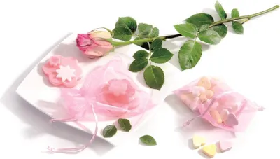 Produktbild von Glorex Organzasäckchen rosa, 8 x 10 cm, 6 Stück