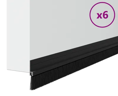 Obrázok produktu pre vidaXL Samolepiace tesnenia na dvere 6 ks čierne 100 cm