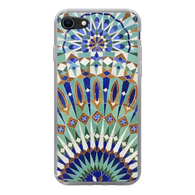 Produktbild von MuchoWow® Handyhülle Schutzhülle Hülle für iPhone SE 2022 Eine marokkanische Mosaikwand mit verschiedenen Formen Silikon Softcase Handy Hülle - Schutzhülle