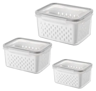 Obrázok produktu pre Sada 3 úložných boxov do chladničky s vekom