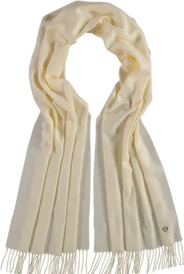 Fraas einfarbiger Fransenschal in beige