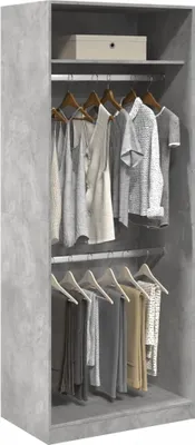 Produktbild von Möbel Kleiderschrank Betongrau 80x50x200 cm Holzwerkstoff - Kleiderschränke 3307795