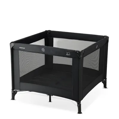 Produktbild von Deryan Kinderlaufstall – Campingbett – Faltbare Babybox – 100 x 100 cm – Schwarz