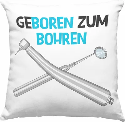 Produktbild von Trendation - Zahnmedizinische Fachangestellte Geschenk Deko-Kissen mit Füllung 40x40 mit Spruch Zahnarzt Geschenkidee Zahnartzhelferin (Rosa)