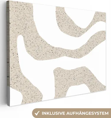 Obrázek produktu pro OneMillionCanvasses® - Plátno - Abstraktní - Terrazzo - Design - Béžová, Fototapeta, nástěnná dekorace obrazy obývací pokoj, 40x30cm