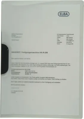 Produktbild von Elba Clip Folder Image with Clip-Fix System, PP Transparent, 31,5 cm, 22 cm, Transparent