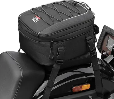 Image de Sacoche de selle moto étanche capacité 12L noir