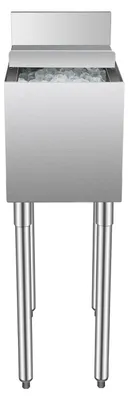 Immagine prodotto di VEVOR ghiacciaia commerciale 28 L sottobanco (305 x 483 x 937 mm) ghiacciaia in acciaio inox con coperchio scorrevole e piedini a sfera regolabili, carrello refrigerato per bar ristorante cucina argento