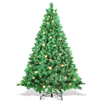 Produktbild von Jopassy Weihnachtsbaum Beflockung Schneestaub Weihnachtsdekoration Kunstbaum 180cm mit warmweißen LED