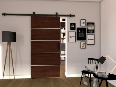 Produktbild von Schiebetür für den Innenbereich BUSHLAND 2 - 76 cm, Wenge