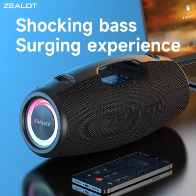 Produktbild von ZEALOT S78 Portable Wireless Speaker Leistungsstarker Subwoofer Stereo Mp3 Playback mit BT 5.2 Technologie Unterstützung AUX TF Karte 100W Outdoor Wireless Speaker