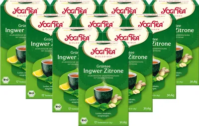 Produktbild von 10xYOGI TEA Grüntee Ingwer Zitrone | 10x30,6g