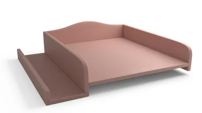 Image de regalik Plan à langer pour machine à laver - Table à langer 60x70 cm - Plateau en bois stratifié - Rose - Plan à langer sûr et peu encombrant