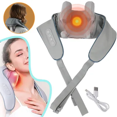 Produktbild von Kabelloses Shiatsu Nackenmassagegerät mit Wärme, Massage Nacken Schulter, für zu Hause und im Büro, Mama Geschenk