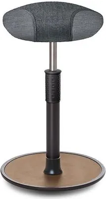 Produktbild von Sitz- Stehhocker Free Tall Triangel Camira Rivet Anthrazit schwarz /Natur.