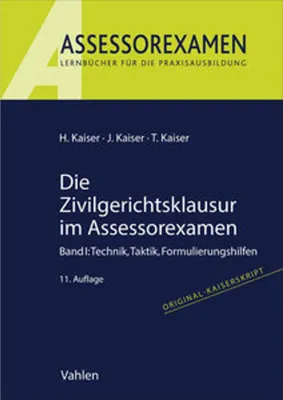 Zdjęcie produktu dla Die Zivilgerichtsklausur im Assessorexamen