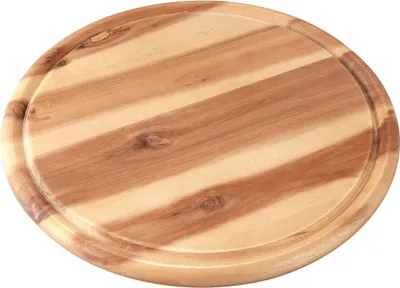 Produktbild von Fackelmann Vesperbrett AKAZIE, Küchenbrett aus Natur-Holz mit Saftrille, Frühstücksbrettchen (Farbe: Braun)