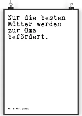 Produktbild von Mr. & Mrs. Panda Bild Nur die besten Mütter... DIN A5 - Weiß - Geschenk, Wandbild, Oma, wanddeko, schöner Spruch, drucke, kunstdruck poster, stolz, Großmutter, Mama