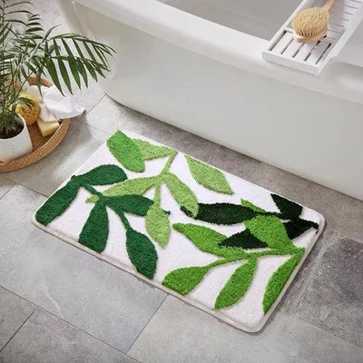 Produktbild von Famanu Badeteppich Antirutsch Waschbar 50 x 80 cm - Mikrofaser, schnell trocknend, weich