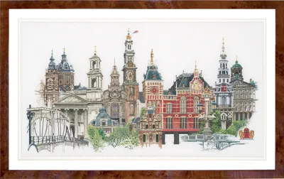 Produktbild von Thea Gouverr Kreuzstich Stickpackung "Amsterdam Aida", Zählmuster, 79x50cm