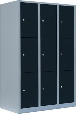 Produktbild von Schließfachschrank Wertfachschrank Fächerschrank Spind 9 Fächer Anthrazit 523338