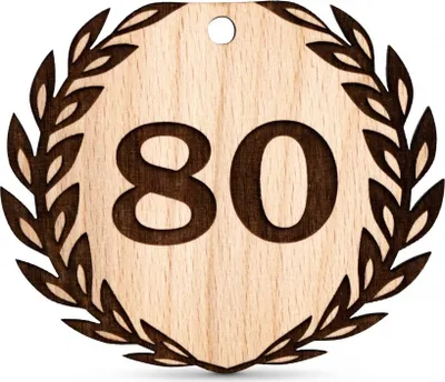 Produktbild von Anhänger Geburtstag 80