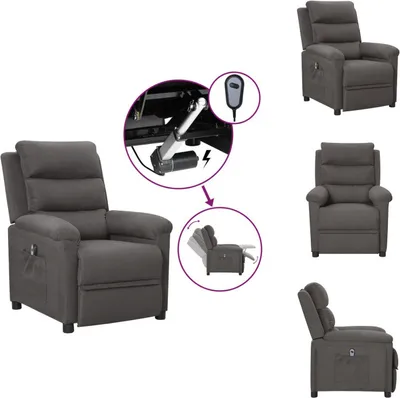 Obrázek produktu pro vidaXL Relax křeslo elektrické tmavě šedá látka - Křeslo