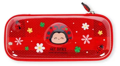 Image de LEGAMI Étui Wonderwow - Motif Ladybug - 2 Compartiments et Porte-Stylo intérieur