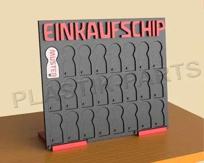 Produktbild von Einkaufswagenchip Ständer abziehbarer Einkaufswagenlöser Einkaufschip Eyecatcher